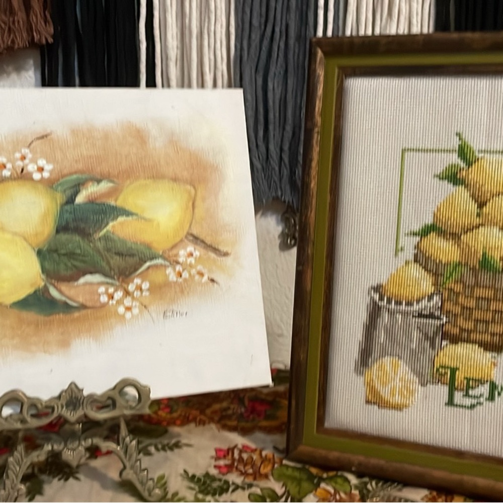 Vintage Lemon Oil Painting